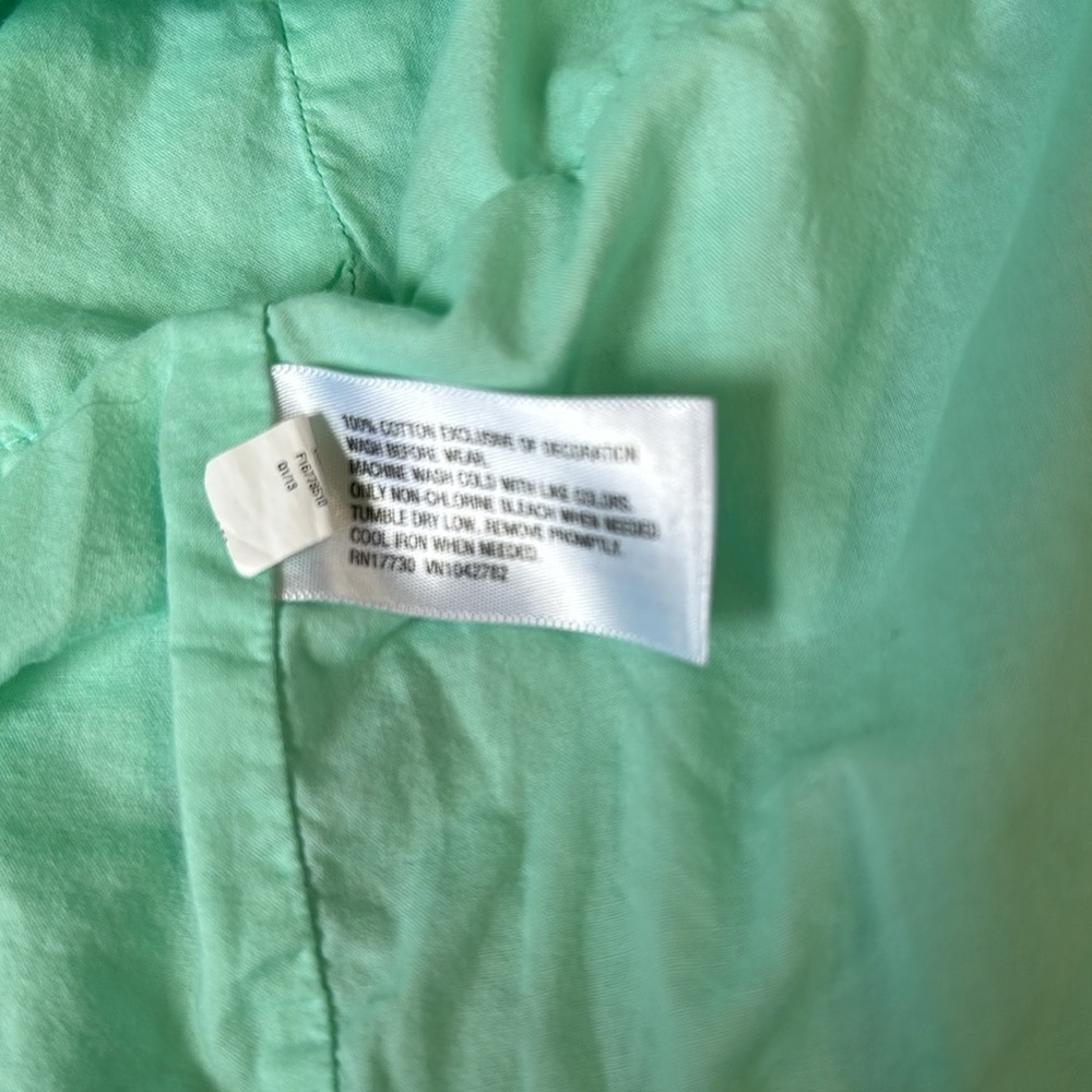 Cherokee mint green dress with smocking size 10/12 large - Picture 8 of 9